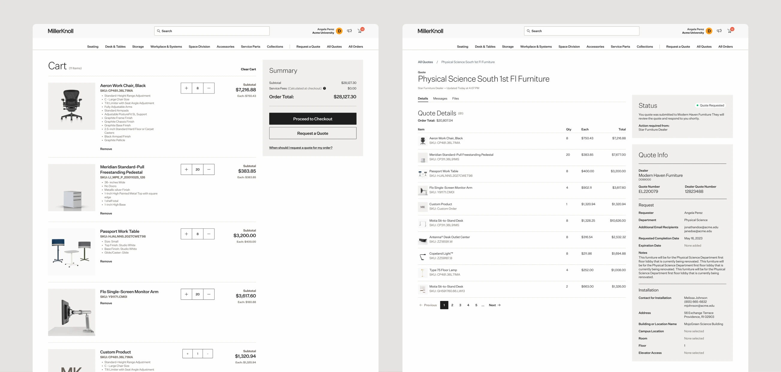Updated composable commerce dealer interface.