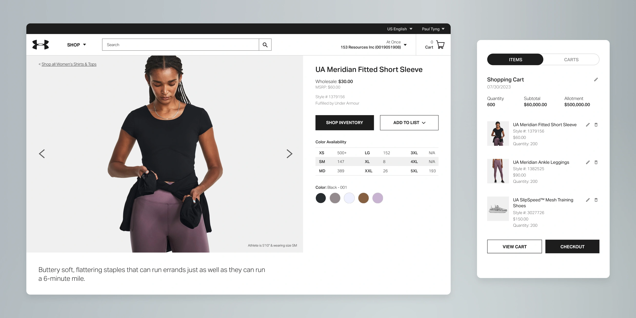 Under Armour product page after migrating to Next.js.